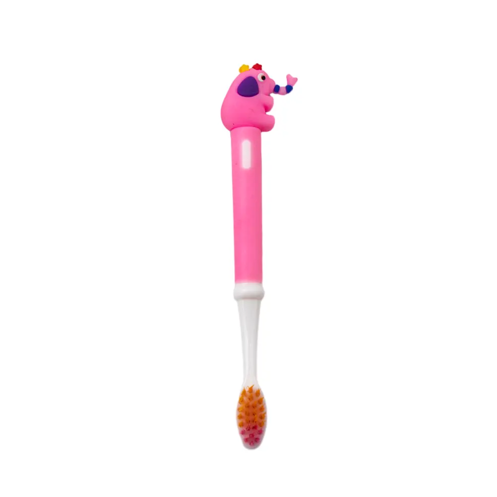 Оптовая продажа, дешевая зубная щетка с ручкой для животных, Детская мультяшная игрушка, мягкая щетина со слоном