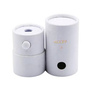 Custom Design <b>Empty</b> Paper <b>Box</b> Package Child Proof Round Tube <b>Box</b> Childproof Packaging With Child Resistant Button - Product Image 2