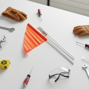 Bicycle Safety <strong>Flag</strong> Triangle Bike <strong>Flag</strong> with Polyester Material and Plastic Flagpole - Product Image 3