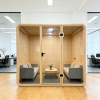 Cabine de réunion insonorisée mobile personnalisée, Pod de bureau multi-personnes