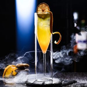 Manufacturer Price Luxury Transparent Double Wall Glass Cup <strong>Champagne</strong> Glasses <strong>Flutes</strong> for Wedding - Product Image 1