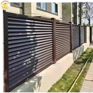 Clôture d'intimité en alliage d'aluminium entièrement fermée personnalisable, barrière visuelle à 100% pour l'extérieur - Product Image 6