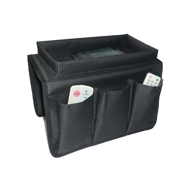 Premium 600D Oxford Sofa Armrest Cup Holder Tray Hanging Storage Bag Sofa Armrest Organizer for Remote Control