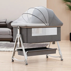 <span class=keywords><strong>Cuna</strong></span> de bebé portátil de lujo moderno con dosel, cama de bebé multifuncional para dormitorio o restaurantes de hotel - Product Image 4