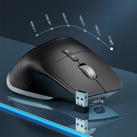 Ratón Inalámbrico 2.4G RGB para Juegos, 4000 CPI, Recargable, Programable, Ergonómico, con Dirección a la Derecha
