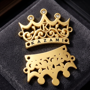 Custom Small Zinc Alloy Metal Logo Label Vintage Bronze Plated Metal <b>Tag</b> for Fashion Apparel Bag Fittings - Product Image 3