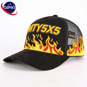 QZFSO Gorras de Béisbol de Camuflaje de 6 Paneles con Logotipo Personalizado de Alta Calidad, Gorras Trucker de Malla Bordadas de Hip Hop para Hombre - Product Image 1