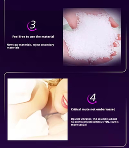 Vibrador de silicona morado, doble vibración, Plug and Play, coqueto, potente, producto sexual para adultos - Product Image 3