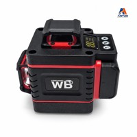 Kit de niveau laser auto-nivelant professionnel rechargeable vert DIY avec télécommande, trépied, support mural et mallette de transport