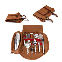 Sac de rangement pour ustensiles de camping et accessoires de bar, kit de barman, shaker à cocktails, outils de mélange, sac en toile imperméable portable