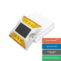 Lampe Solaire LED d'Avertissement IP68 Étanche, Réfléchissante, à Clouer pour Route, Autoroute, Cour, Lampe en Aluminium à Enfouir dans le Sol