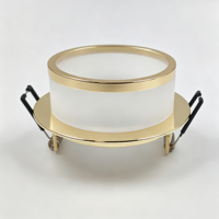Support encastré moderne IP44 pour downlight GU10 MR16, boîtier en aluminium pour spot LED avec couvercle frontal en plastique transparent givré