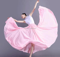 Jupe de danse orientale 720 degrés, longue jupe de danse espagnole, jupe soleil, costume de scène pour femme