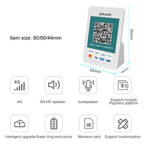 Rinlink Y50a Hot Product 4G 2G Wifi Statische Dynamische Qr Code Cloud Speaker Betaling Real-Time Uitzending