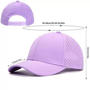 Seis gorras de béisbol deportivas de estilo casual con perforaciones láser, unisex, para deportes al aire libre, con bordado trenzado. - Product Image 3