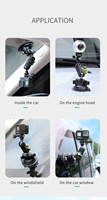 LanParte-Support à ventouse en aluminium avec rotation à 360 degrés pour appareil photo, pour une photographie pratique