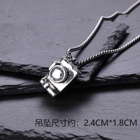 Collier de bijoux de mode de vente chaude Mini caméra cachée Collier de caméra cachée en acier inoxydable