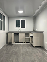 Maison conteneur extensible au design moderne, maison modulaire mobile pour véranda, jardin, cour avec chambres et salle de bain