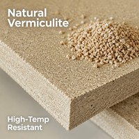 Panneau d'isolation ignifuge en vermiculite pour murs de foyer, fabriqué à Hebei