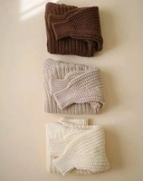 Pull-over unisexe en pur coton doux pour bébé, personnalisé, à manches longues, décontracté, chaud, tricoté épais, pour l'automne et l'hiver, pour enfants - Grande Vente
