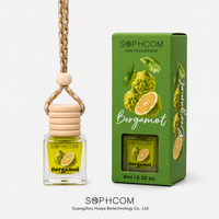Parfum de voiture 8ml, flacon en verre suspendu avec bouchon en bois, diffuseur d'huiles essentielles, désodorisant longue durée, parfum naturel, cadeau pour