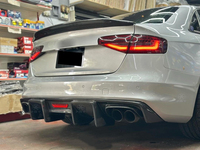 Diffuseur Arrière en Fibre de Carbone de Haute Qualité Style KB pour Audi S4 A4 B8.5, Kit Carrosserie de Pare-chocs Arrière Vente Flash 2013-2016