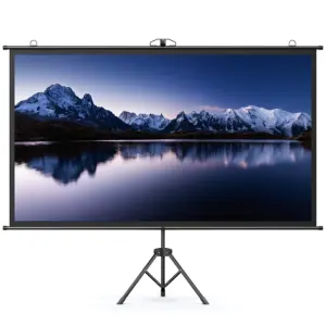 Yaber 84inch 100inch Projector Screen Outdoor Movie Tripod Screen Floor Rising Projector Screen