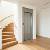 Ascenseur Privé Cabine Or Rose avec Porte à Fermeture Douce pour Villas et Palais de Luxe du Moyen-Orient