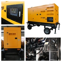 Générateur diesel silencieux portable/remorquable 48 kW 60 kVA monté sur remorque, triphasé 4 fils, démarrage automatique 24 V CC, ATS, alimentation de secours d'urgence