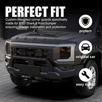 Protection d'angle de pare-chocs avant BYD Shark 6, anti-rayures, ABS noir brillant, accessoires extérieurs, installation facile CN 1
