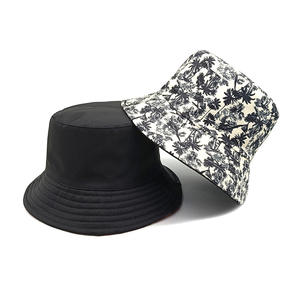 Impreso Coconut Palm Grove Pescador Sombreros de moda Mujeres Verano Surf Playa Moda Cubo Reversible Sombreros personalizados Logo bordado - Product Image 5