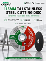 Disque de coupe en acier inoxydable pour outils abrasifs en aluminium, disque à tronçonner 4,5 4 1/2 115 mm pour la découpe de métaux