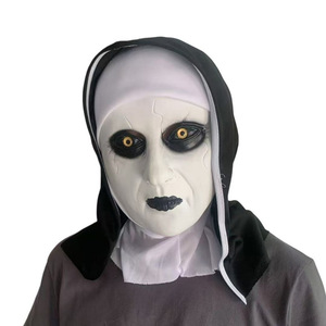 Máscaras de látex de Halloween de cara completa de bruja y monja, espeluznantes, transfronterizas, para la invocación de espíritus, emocionantes, hechas a mano, que son un terrorífico accesorio para la cabeza. - Product Image 5