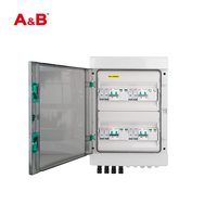 Boîtier de Combinaison Solaire A&B HA-24WAY IP65 CE, Étanche 1000V DC, 1 Chaîne 16A, Verrou Biométrique, ABS, 4 Entrées 1 Sortie, Distribution