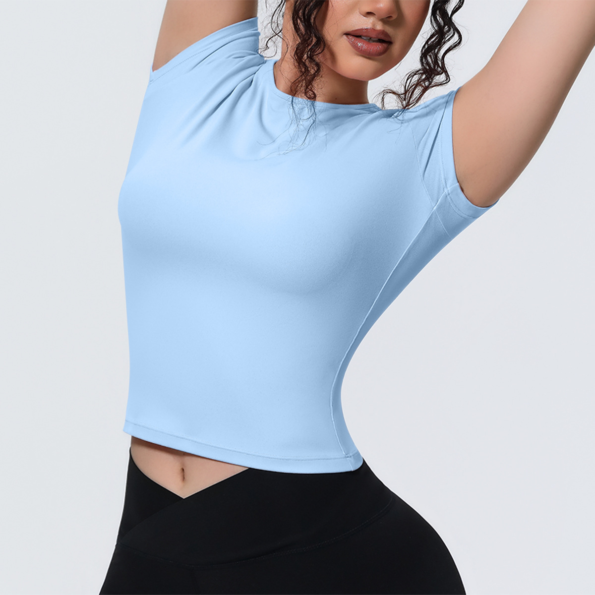 Breathable Spandex Nylon Blend Stretch Yoga Top