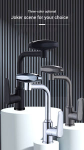 Grifo de Lavabo Multifuncional con Cascada, 4 Modos, Rotación de 360°, Acabado Cromado, Ahorro de Agua, Rociador de Chorro, Agua Fría/Caliente, para Dormitorio - Product Image 6