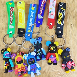 <span class=keywords><strong>MS</strong></span> Stock 3D PVC llavero accesorio colgante suave PVC goma Anime película personajes juguete para llavero colección - Product Image 3