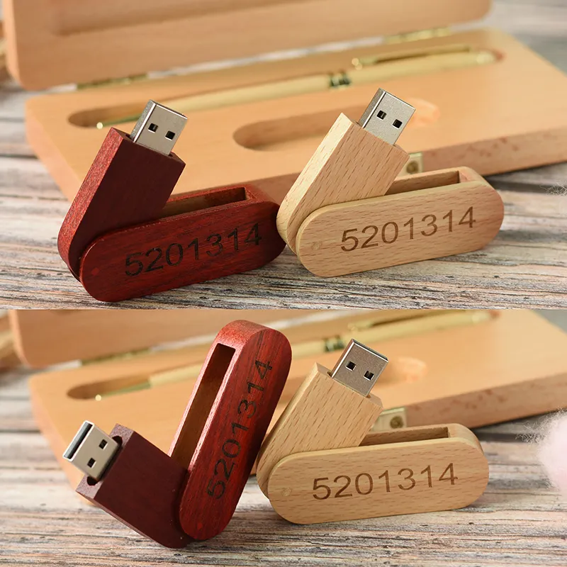 Aangepaste Houten Balpen Vorm Usb Flash Drives 2.0 Pen Drive 64Gb 32Gb 16Gb 128Mb 4Gb Flash Memory Stick