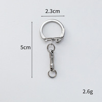 Boucle à ressort métallique avec chaîne serpent, anneau ouvert suspendu, connecteur porte-clés électroplaqué pour jouets en peluche, accessoires DIY