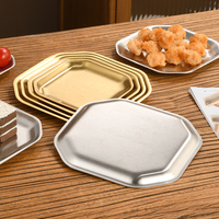 RVS achtkantige schaal 304 kwaliteit modern minimalistisch design huishoudelijke fruitschaal