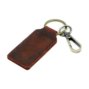 best quality keychain custom logo key holder leather travel car key pouch keyring for key holder