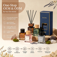 Ensemble diffuseur de parfum HUAMING 150 ml Freesia & Jasmin, flacon en verre de luxe avec boîte cadeau à ruban, vente en gros pour mariage et décoration intérieure