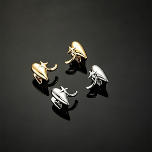 Grillz dentaire <span class=keywords><strong>en</strong></span> laiton plaqué <span class=keywords><strong>or</strong></span> véritable 18K, motif étoile Hip Hop, entièrement serti de pierres, bijou buccal tendance pour Halloween, vente <span class=keywords><strong>en</strong></span> gros - Product Image 3