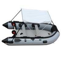 Bateau gonflable pliable de plancher en aluminium de luxe Hypalon/PVC 12ft 380cm bateau
