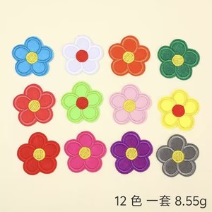 แผ่นปักลายดอกไม้ ผ้าฝ้ายโพลีเอสเตอร์ สำหรับตกแต่งเสื้อผ้า DIY - Product Image 4
