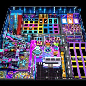 Équipement de terrain de jeu intérieur pour enfants avec trampoline, fabriqué par un professionnel en gros pour centres commerciaux - Product Image 2