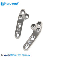 Plaque de blocage TPLO TOOLMED 2.0-2.4mm en titane, implant orthopédique certifié CE pour le plateau tibial en chirurgie vétérinaire