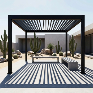 Pergola en aluminium au design minimaliste avec <span class=keywords><strong>table</strong></span> basse, confortable pour les pauses des employés - Product Image 1