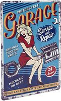 Carteles de hojalata metálicos decorativos en relieve con impresión personalizada, decoración de pared, Ruta 66, carretera, motocicleta Vintage, cartel de hojalata, placa de hojalata de 20*30cm