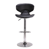 Tabourets de bar modernes et contemporains en cuir PU avec structure en fer, design papillon, chaise haute pour salle à manger, bar à domicile, salon, hôtel